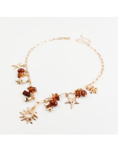 Collar Multicharms de Cadena Golden Sun