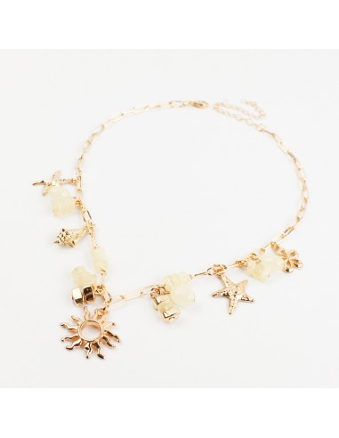 Collar Multicharms de Cadena Golden Sun