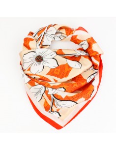 Pañuelo Barroco Flower Orange (70x70)