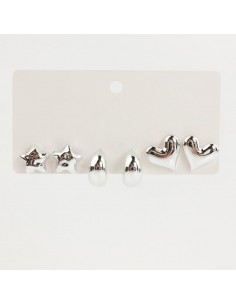 Set x3 Aros CCB Love Silver