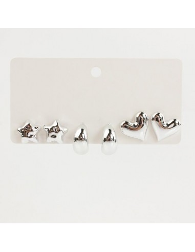 Set x3 Aros CCB Love Silver