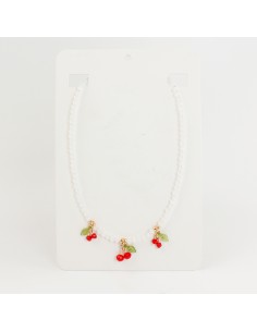 Collar Flexible Cherries Charms