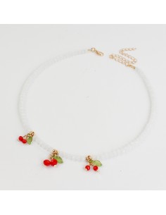 Collar Flexible Cherries Charms