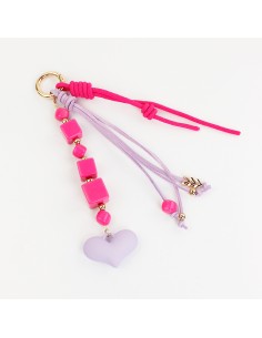 Llavero / Bagcharms Cubes & Heart Charm