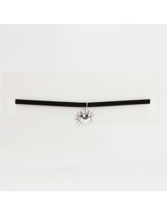 Choker de Gamuza Heart Soul Silver