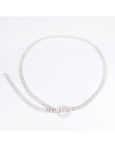 Cinturón Strass Curve Silver