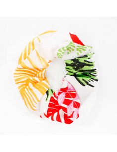 Scrunchie Tropical White