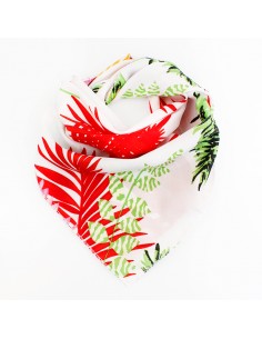 Pañuelo Tropical White 70x70