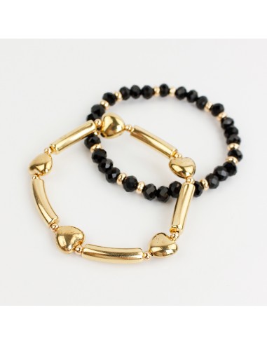 Set X2 Pulseras Heart Chic