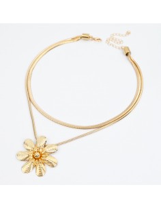 Collar de Cadenas Full Golden Flower