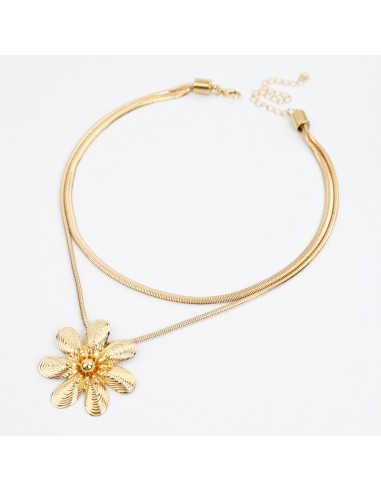 Collar de Cadenas Full Golden Flower