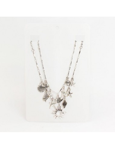 Collar Multidije de Cadena Three Shells