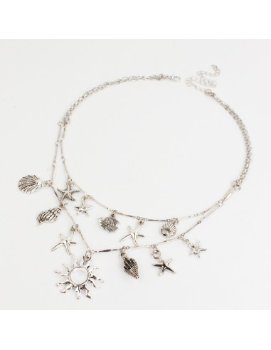 Collar Multidije de Cadena Three Shells
