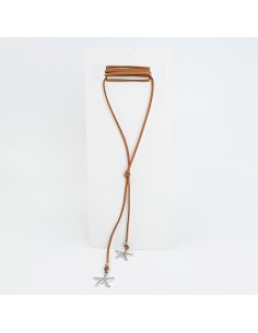 Collar de Gamuza Star Drops Silver