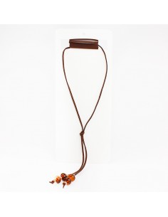 Collar de Gamuza Caramel Dots