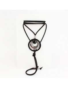 Collar de Gamuza Black & Silver