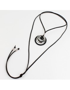 Collar de Gamuza Black & Silver