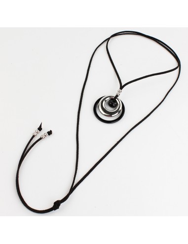 Collar de Gamuza Black & Silver