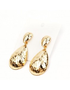 Aro Hammered Gold Drop