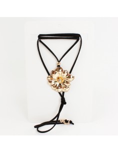 Collar de Gamuza Gold Peonia