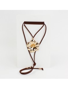 Collar de Gamuza Gold Peonia