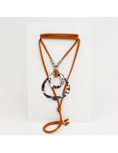 Collar de Gamuza Organic Circles Duo