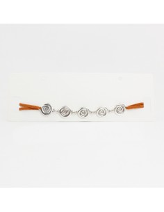 Choker de Gamuza Silver Spiral