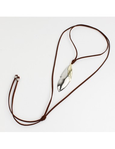 Collar de Gamuza New Feather Gold