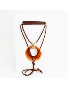 Collar de Gamuza Acrylic Cirlce