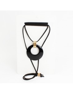 Collar de Gamuza Acrylic Cirlce