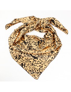 Pañuelo Triangular Cheetah Gold
