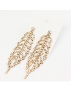 Aro Strass Mostera Leaf Gold