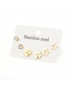 Set Acero Clover Gold (J7560)