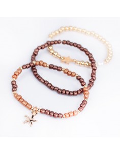 Set Pulseras Elásticas Marine Neutrals