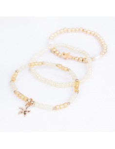 Set Pulseras Elásticas Marine Neutrals