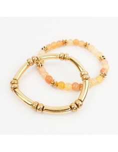 Set Pulseras Elásticas Golden Earth