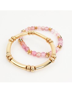 Set Pulseras Elásticas Golden Earth