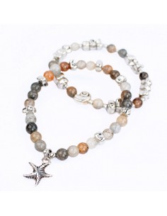 Set Pulseras Silver Gary