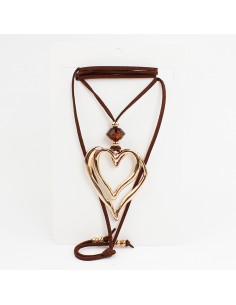 Collar de Gamuza Acrylic Love