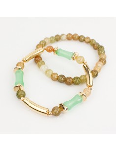 Set de Pulseras Golden Quartz