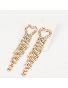 Aro Strass Heart Rain Gold