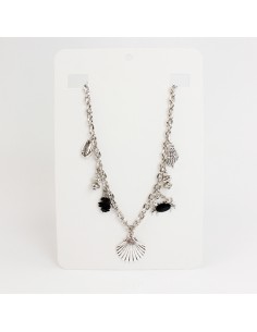Collar Multicharms Silver Colored Crab