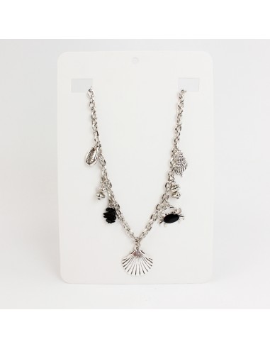 Collar Multicharms Silver Colored Crab