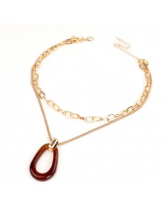 Collar de Cadena New Oval Acrylic