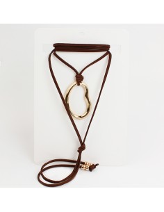 Collar de Gamuza Organic New Circle Gold