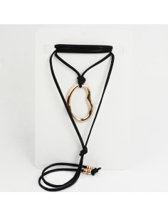 Collar de Gamuza Organic New Circle Gold