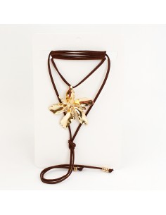 Collar de Gamuza Golden Rare Flower