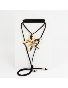 Collar de Gamuza Golden Rare Flower