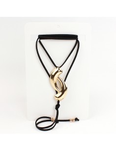 Collar de Gamuza Two Curves Gold