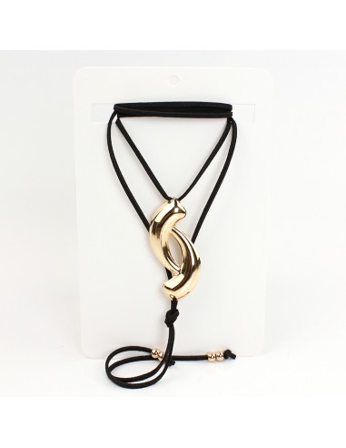 Collar de Gamuza Two Curves Gold